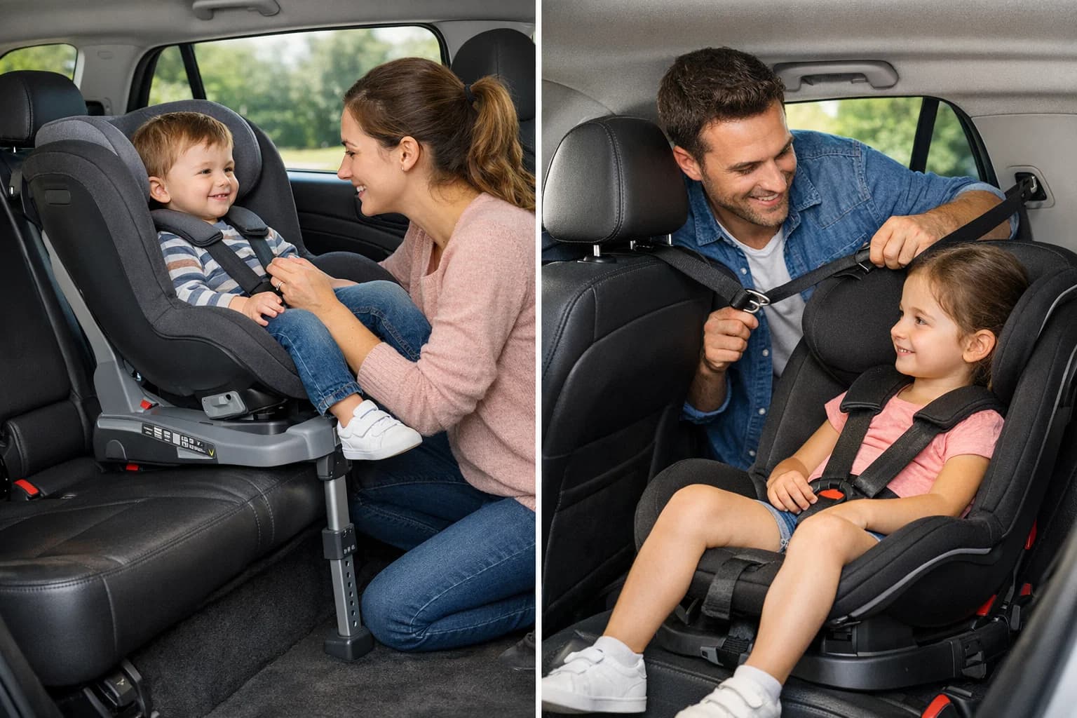 Tại sao ghế ô tô cần chân chống sàn (Load Leg) hoặc dây buộc trên (Top Tether)?