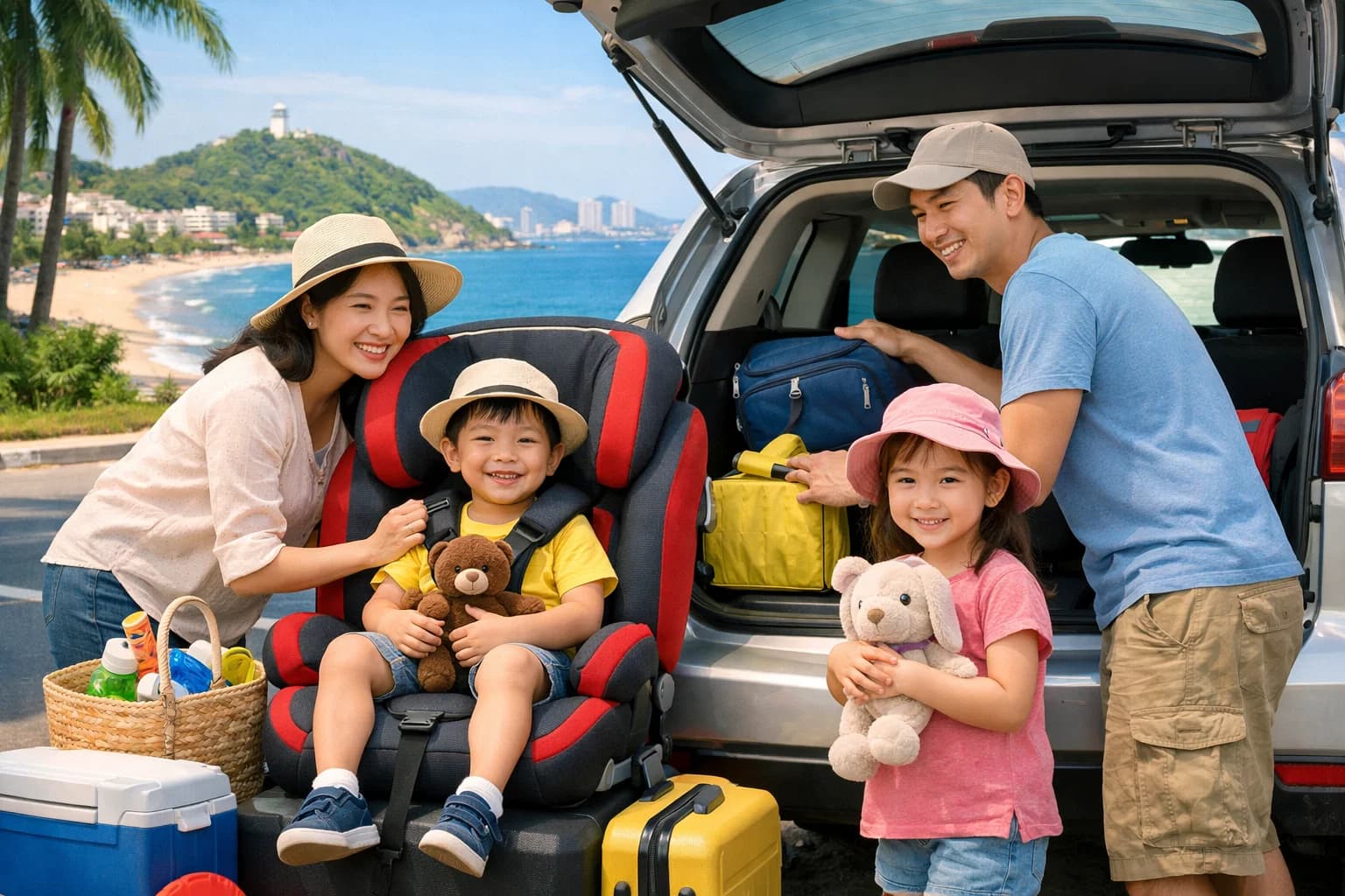 Kinh nghiệm đưa bé đi Vũng Tàu bằng ô tô gia đình: An toàn và Vui vẻ