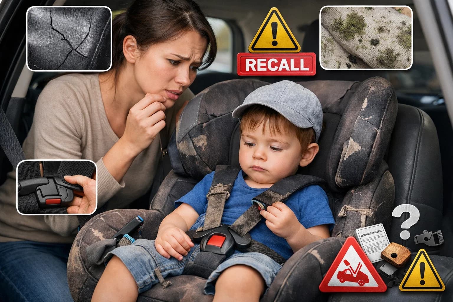 Tại sao không nên mua ghế ô tô cũ đã qua sử dụng? 7 nguy cơ tiềm ẩn cha mẹ cần biết