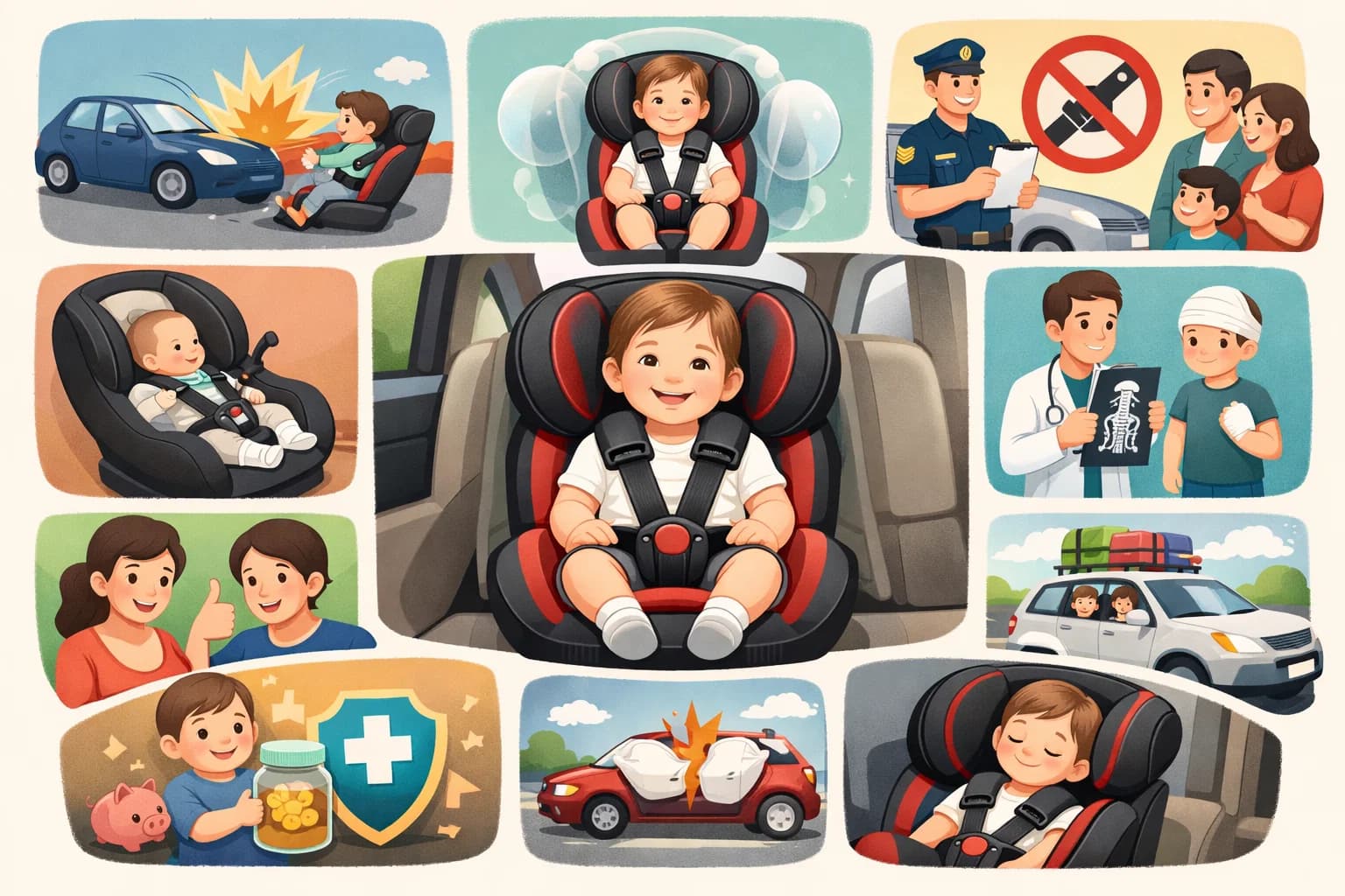 Tại sao trẻ em cần ngồi ghế ô tô chuyên dụng? 10 lý do sống còn cha mẹ phải biết