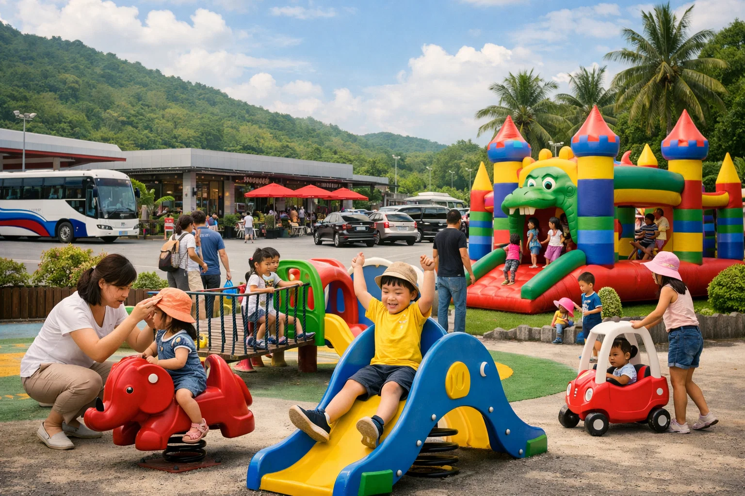 Tổng hợp trạm dừng nghỉ có khu vui chơi cho bé từ TPHCM đi miền Trung