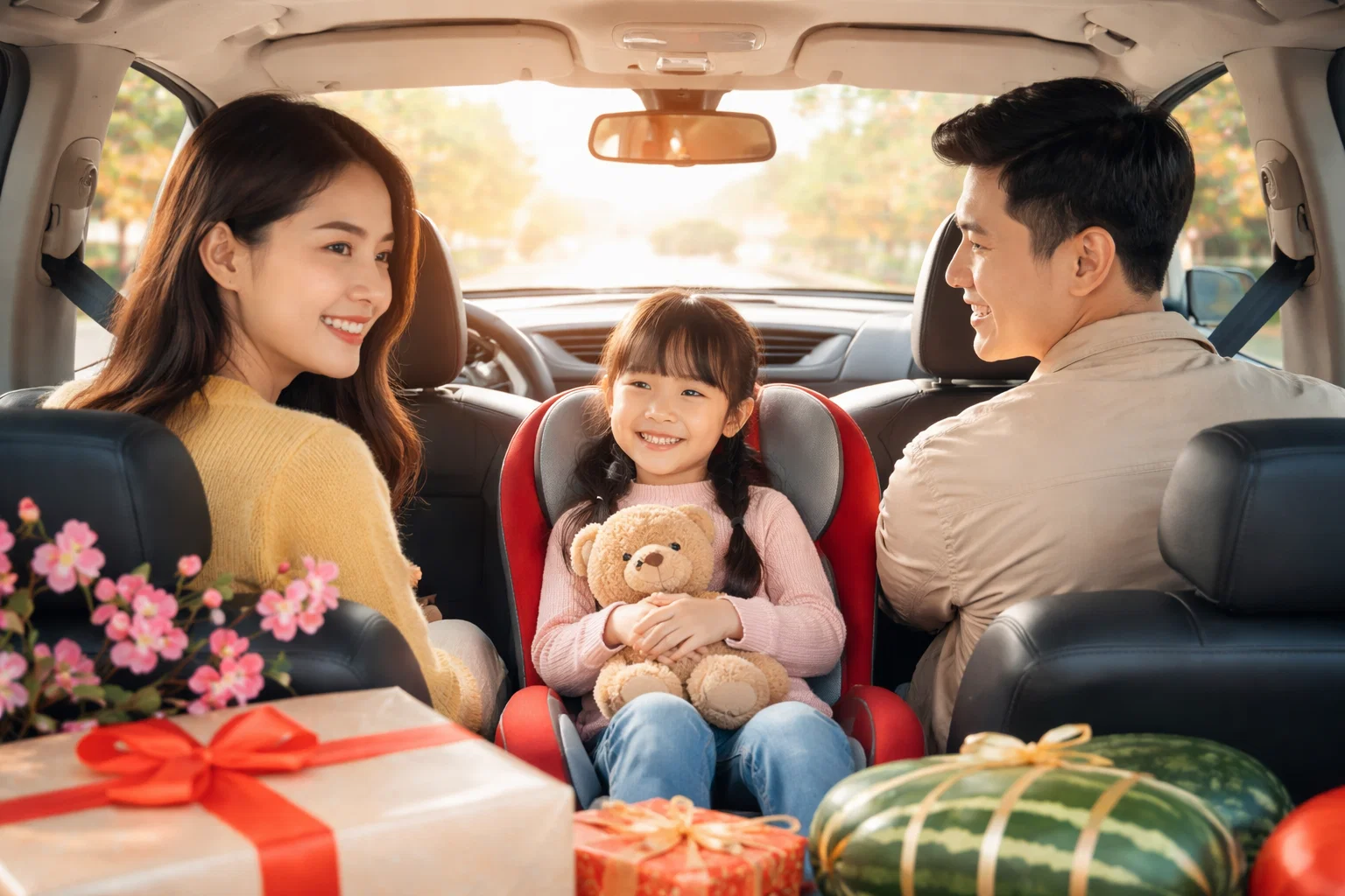 Hành trình về quê ăn Tết an toàn và thoải mái cho bé bằng ô tô