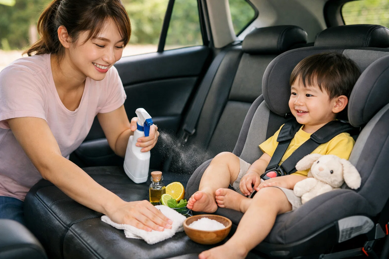 Cách khử mùi hôi trên ghế ô tô hiệu quả và an toàn tuyệt đối cho bé