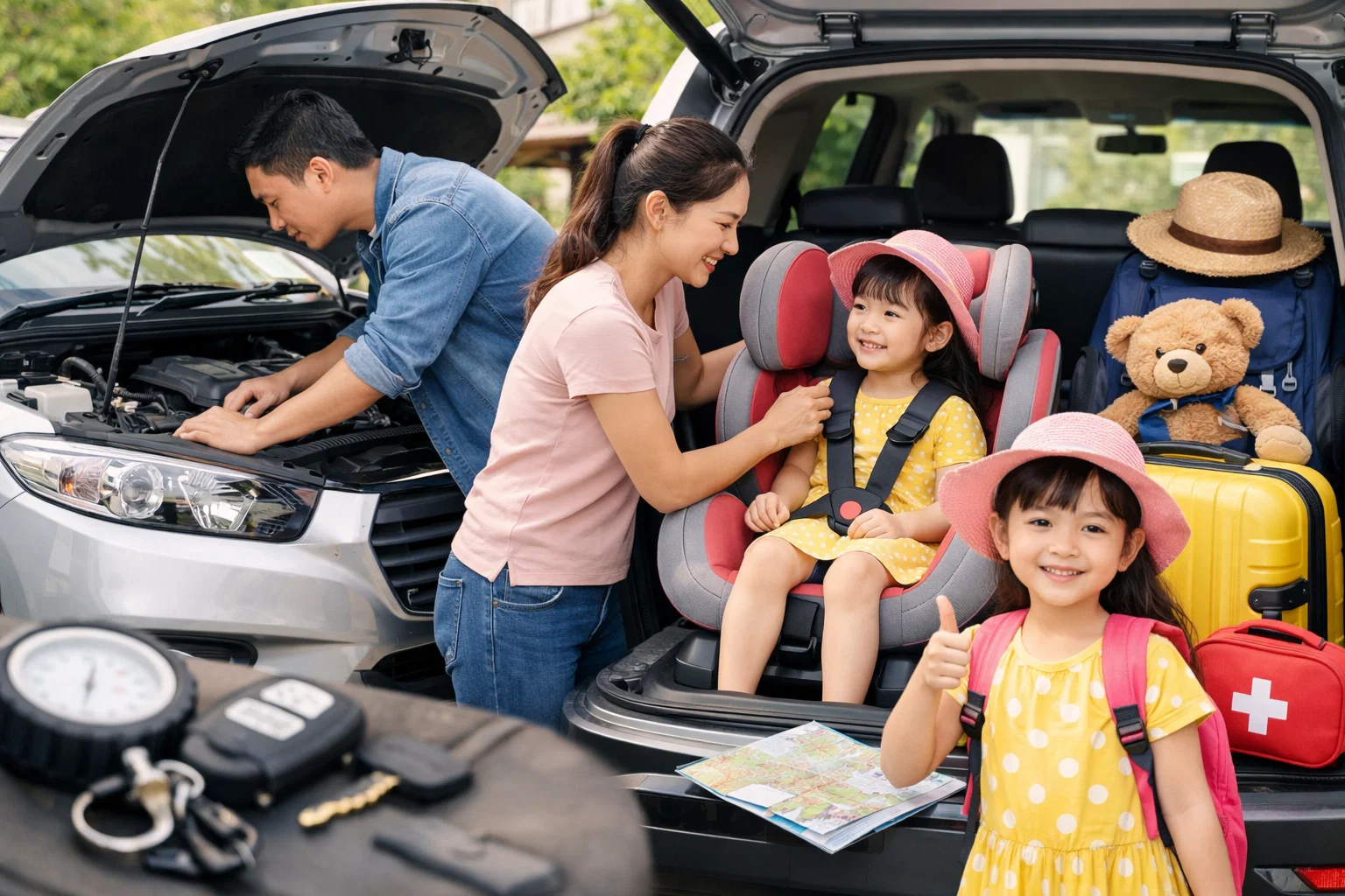Check-list 10 hạng mục kiểm tra an toàn xe trước khi đi du lịch cùng bé